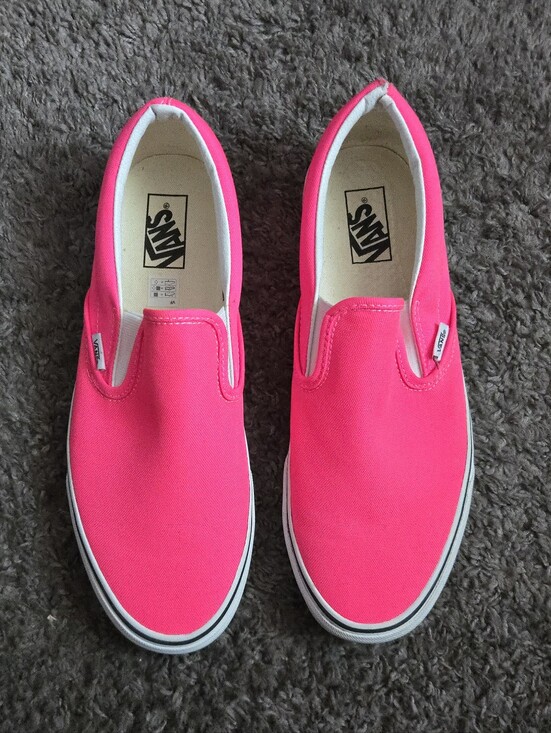 Vans Other - Vans Classic Canvas Men Size 11.5 Neon Knockout Pink New Damaged 062026